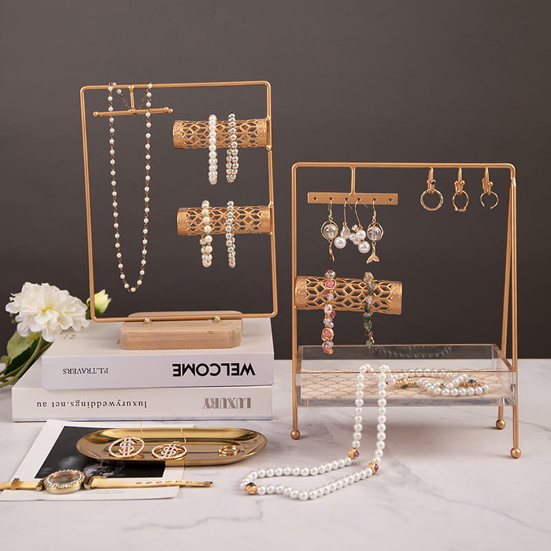 قوس رف المجوهرات المعدنية