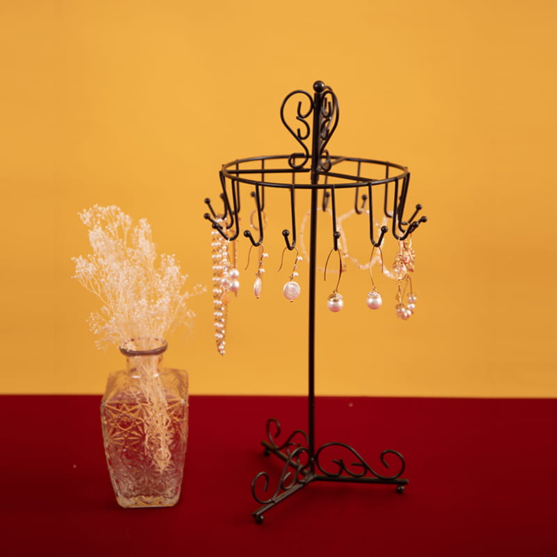 حلق عرض قوس معدني حامل عرض موقف المجوهرات