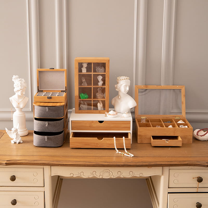 صندوق تغليف تخزين الخيزران المنزلية