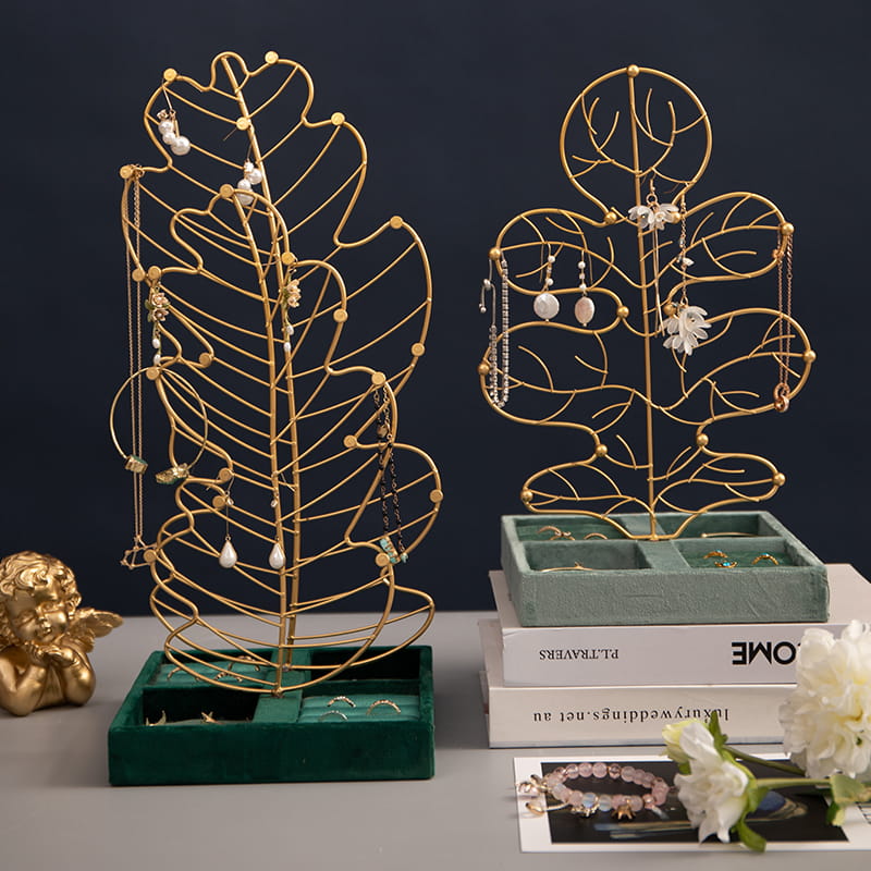 مبيعات المصنع مباشرة رف المجوهرات المعدنية الزخرفية الحصرية