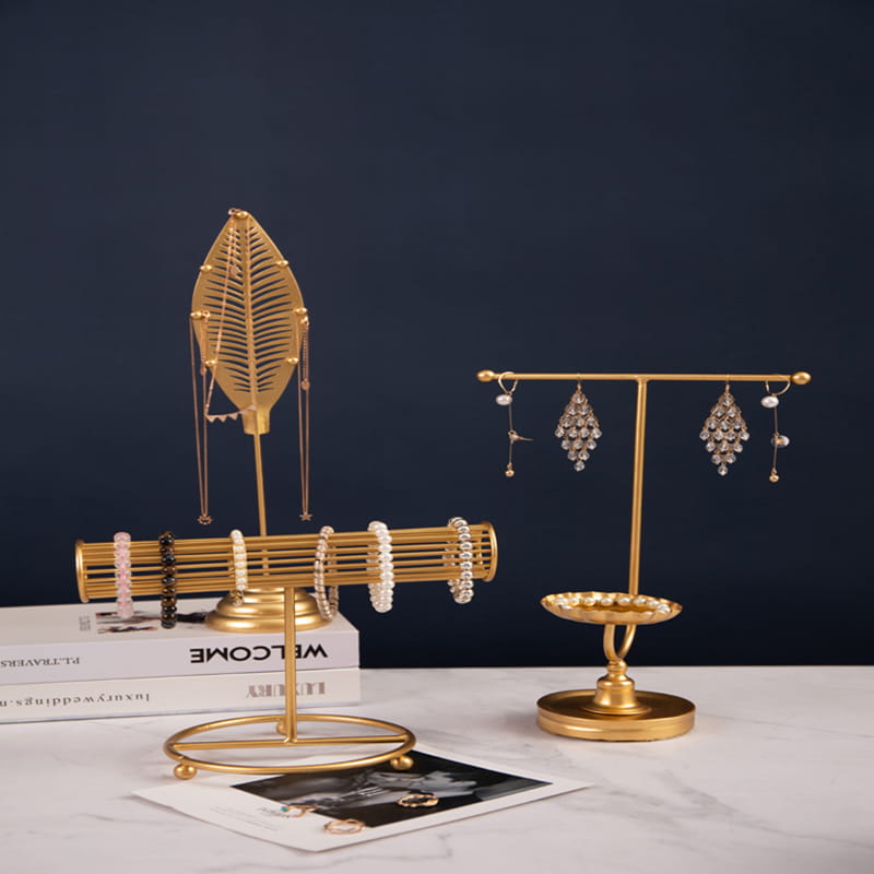 حامل مجوهرات حامل عقد ذهبي حامل عرض مجوهرات حامل قرط حامل